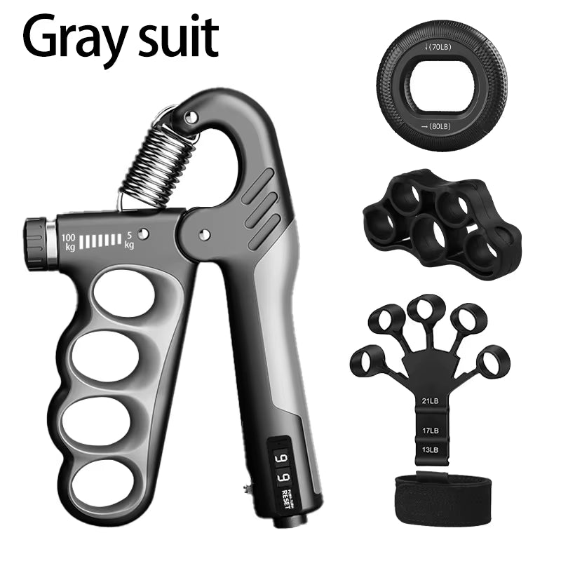 Adjustable Grip Strength Trainer for Hand and Wrist - 5-60/100/150Kg Resistance for Muscle Recovery and Fitness