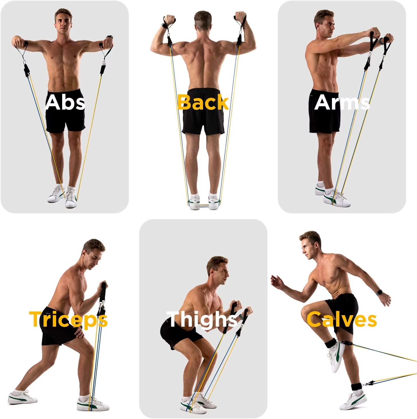 200 lbs Resistance Bands Set for Home Fitness and Bodybuilding Training
