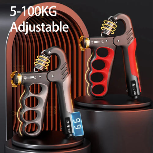 Adjustable Grip Strength Trainer for Hand and Wrist - 5-60/100/150Kg Resistance for Muscle Recovery and Fitness